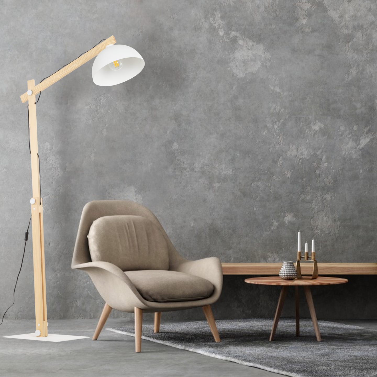 OSLO White Scandinavian Floor Lamp  (Clearance)