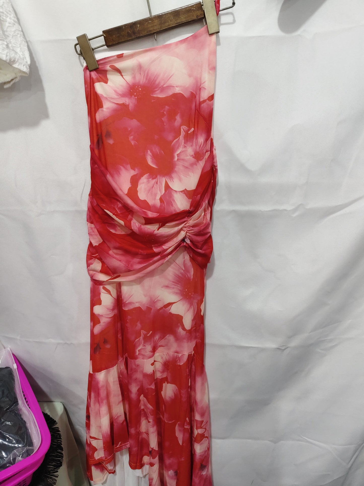Floral Print One-Shoulder Maxi Dress – Women's Casual Summer Botanical Long Dress