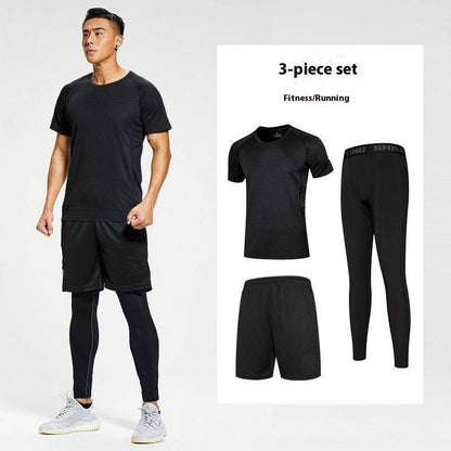 Fitness apparel - Quick Drying Workout clothes for men 4pcs Gym set wear