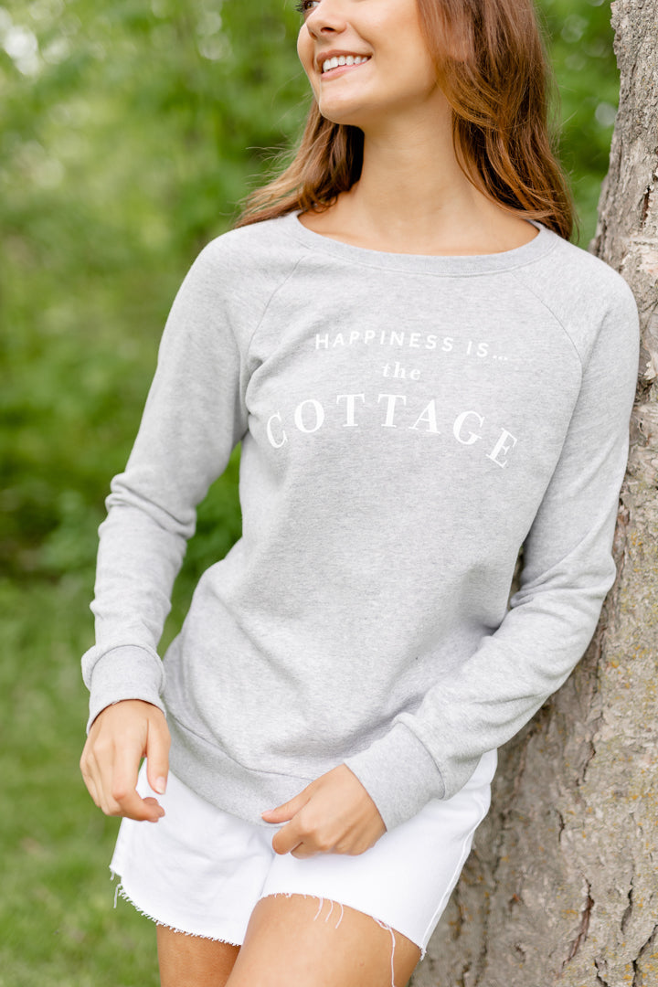 Women's Cottage Crew Sweatshirt, Heather Grey