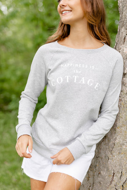 Women's Cottage Crew Sweatshirt, Heather Grey