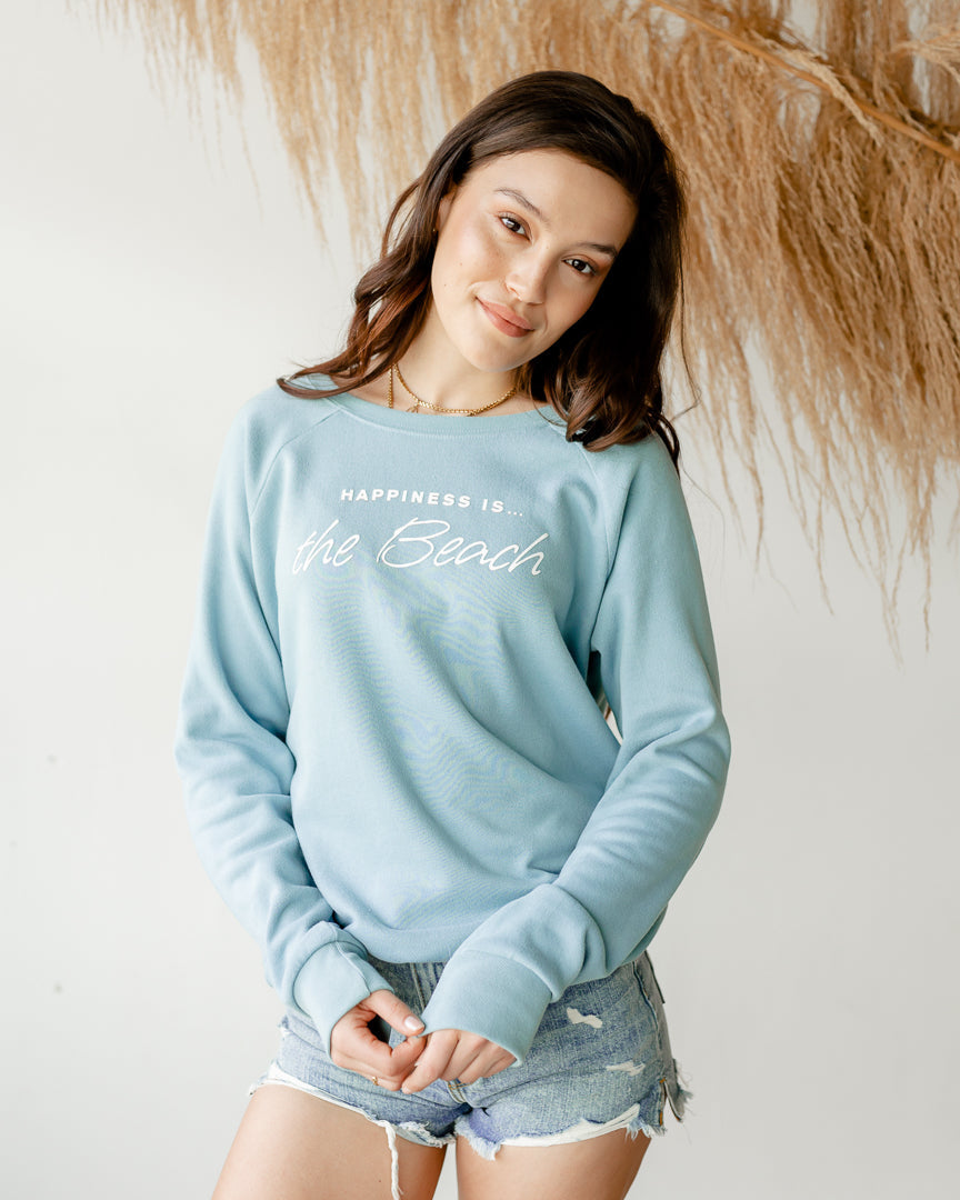 Women's Beach Crew Sweatshirt, Teal