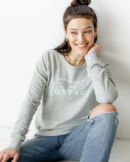 Women's Cottage Crew Sweatshirt, Heather Grey