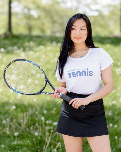 T-shirt de tennis en bambou pour femme, blanc
