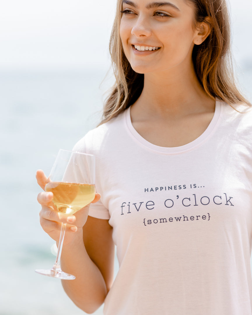 Women's Five O'Clock Bamboo T-Shirt, Ballet Pink