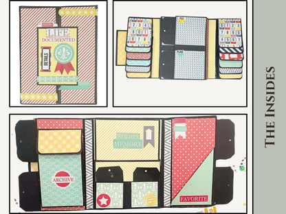 CrafTreat Scrapbook Blank Precut Album Base - Gate Fold Folio - White