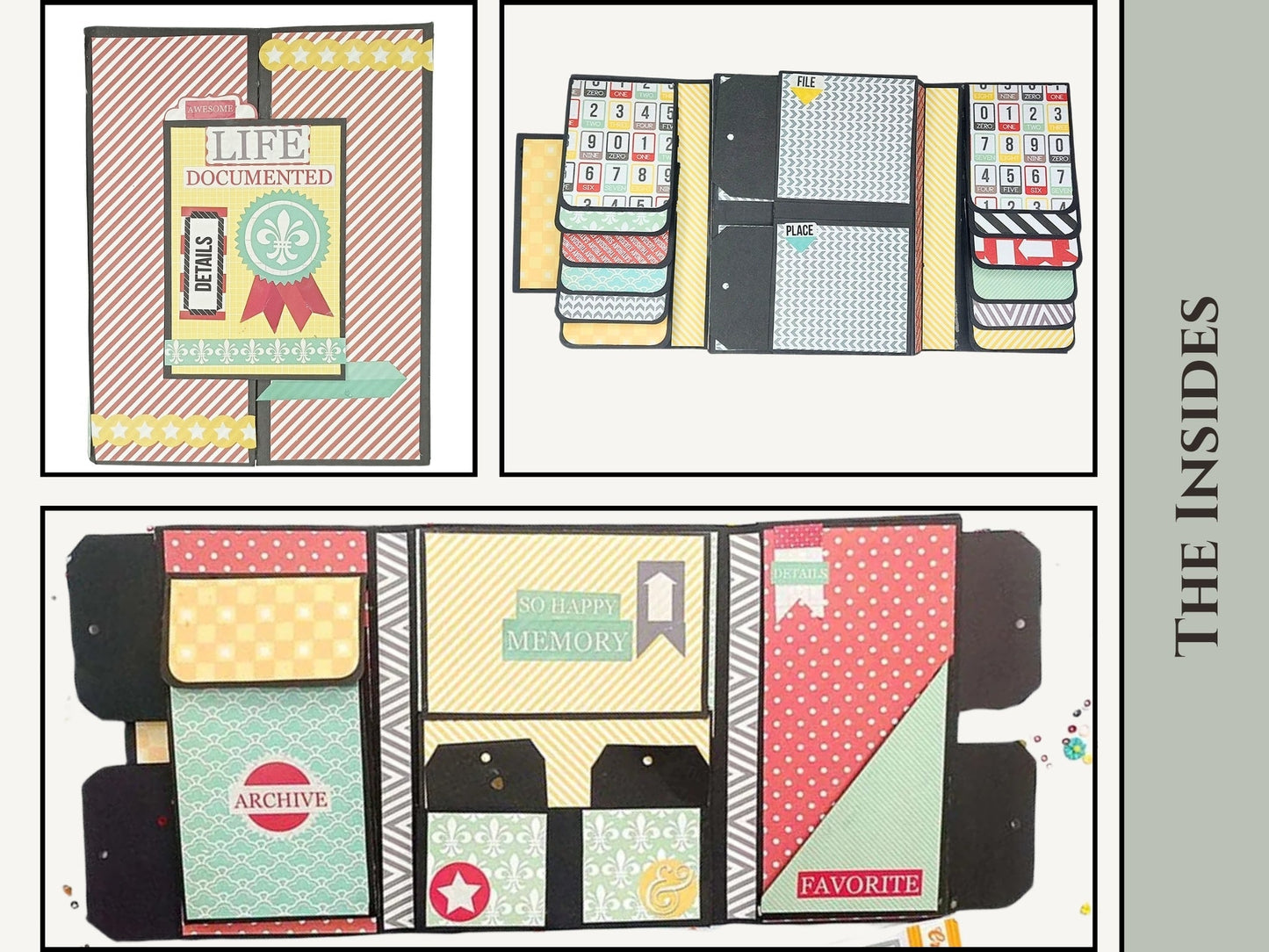 CrafTreat Scrapbook Blanks - Gate Fold Folio - Kraft Color