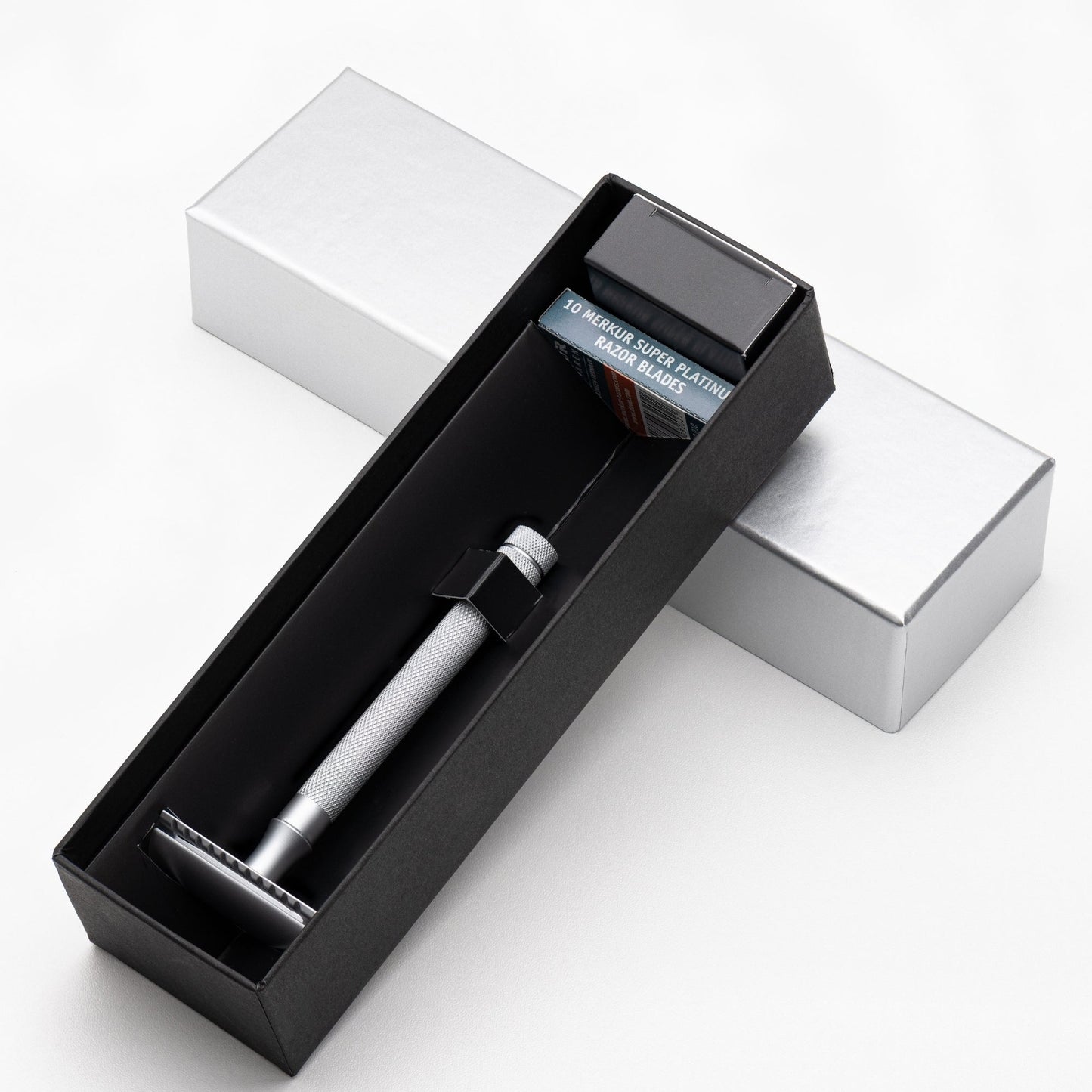 Set de rasage Merkur 2 pièces (rasoir 22 002 et support 4005 002), Chrome mat, MK-2281002