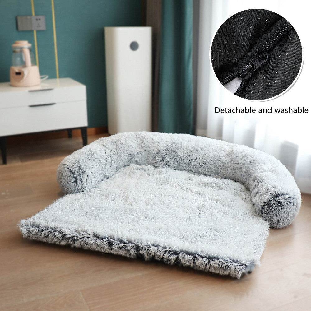 Tapis de lit amovible pour animaux de compagnie, canapé-lit pour chien, lit en peluche pour animaux de compagnie