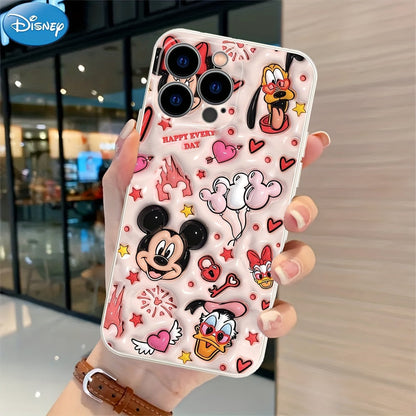 Disney Mickey Mouse Cartoon Phone Case for iPhone 15 Pro Max, 12/12pro/12promax/13/13pro/13 pro max/14/14plus/14pro/14 pro max/15/15plus/15pro, TPU Protective Case