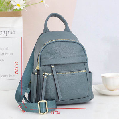 Fashion All-matching Leather Travel Bag Large-capacity Backpack