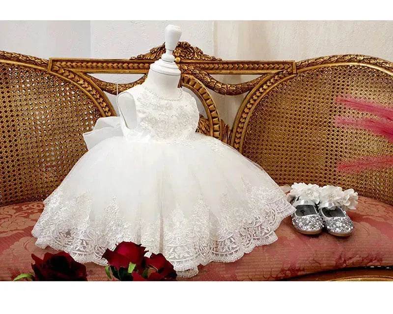 Birthday Photo Clothes Women's Tulle Tutu Super Fairy Princess Dress Girls Bow gown Christening dress Baptism dress