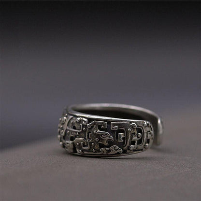 Divine Beasts, Gluttonous, Lucky, Transport, Evil, Non-fading Ring, Domineering Hipster, Retro, Old, Opening, Adjustable