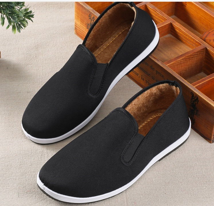 Men's Warm Velvet-Lined Cotton Casual Shoes