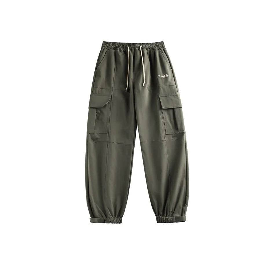 Combinaison Salopette Cargo Homme Coupe Droite Décontractée Large Printemps Automne Rétro avec Poches