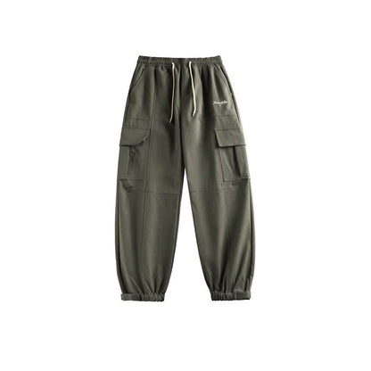 Combinaison Salopette Cargo Homme Coupe Droite Décontractée Large Printemps Automne Rétro avec Poches
