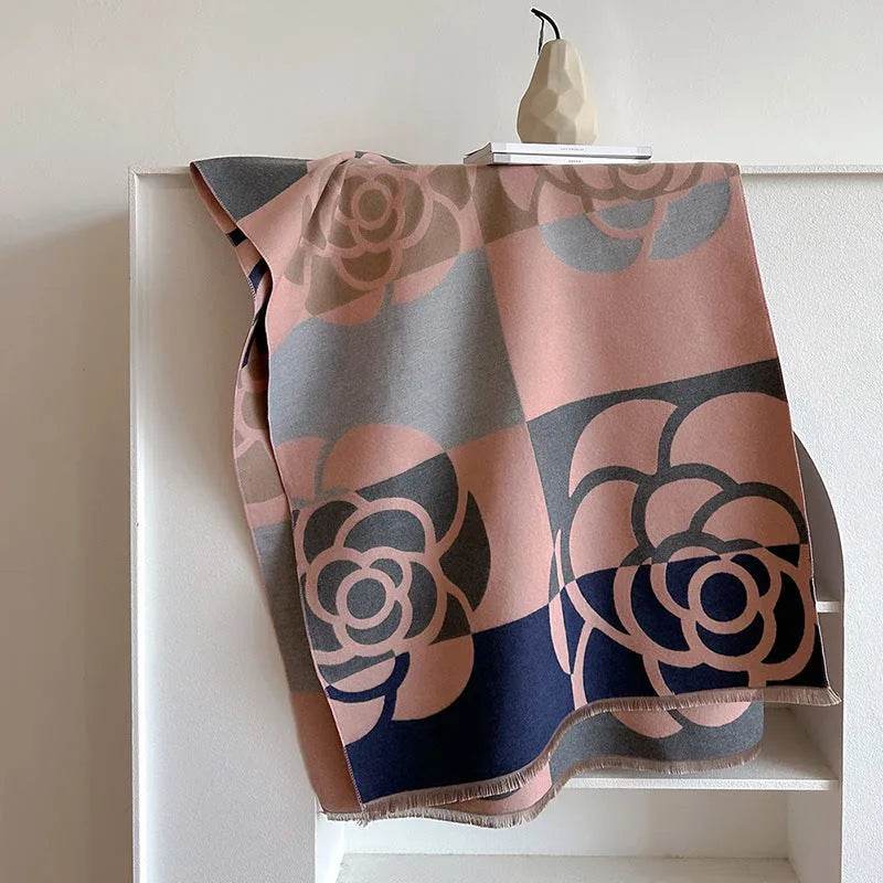 Winter Scarf Women – Soft Imitation Cashmere Warm Knitted Shawl
