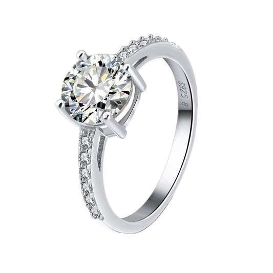 Bague en Argent Sterling S925 avec Diamant RINNTIN