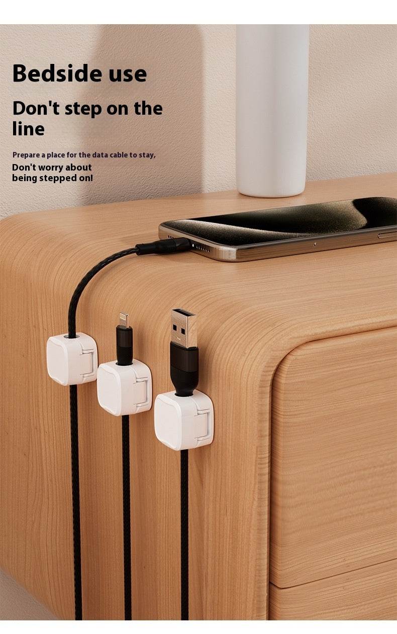 Under  Desk Cable Management System Wire Magnetic Cable Organizer