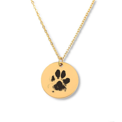 Paw Print Customable Engragable Necklace