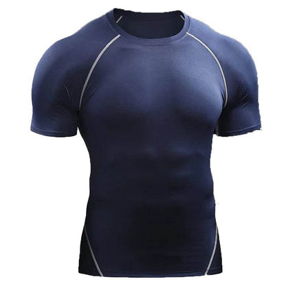Quick Drying Men Short Sleeve Exercise Running Workout T-shirt Top