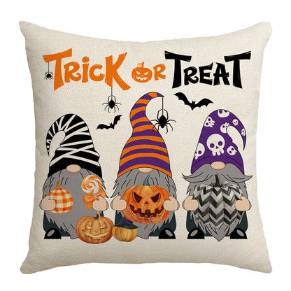 Halloween Cartoon Car Pumpkin Pillow Cover – Nordic Festival Sofa Cushion Case 45×45cm