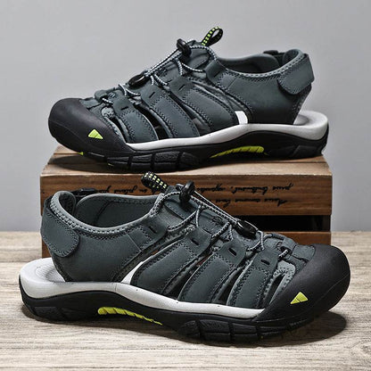Top Layer Leather Plus Size Men's Beach Sandals