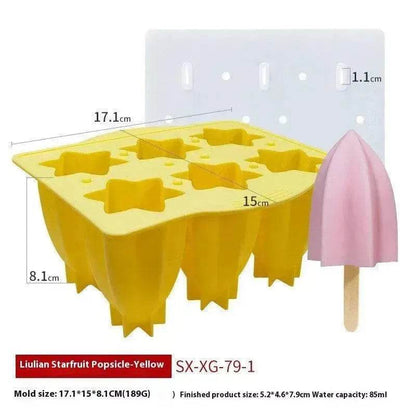 6-piece Spiral Ice Cream Silicone Food Grade Mold