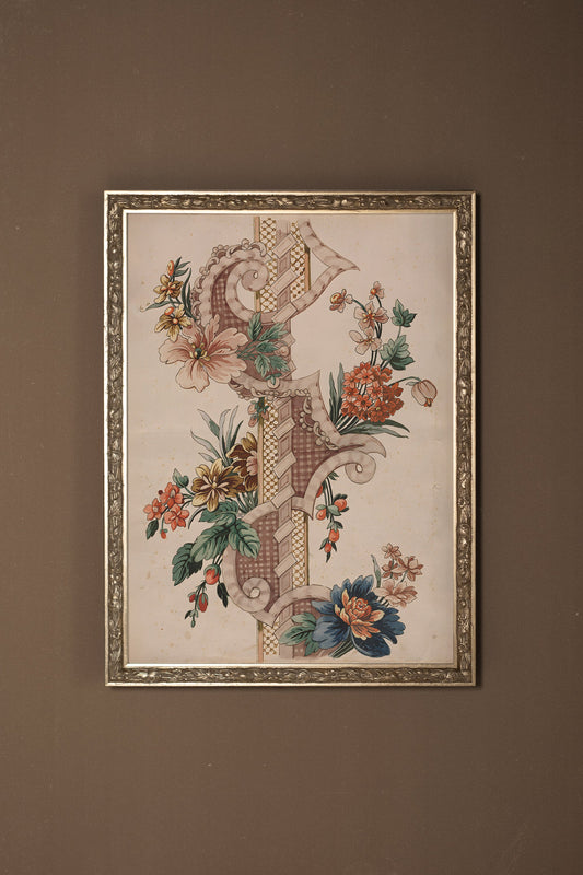 SYMPHONIE BOTANIQUE, CADRE VINTAGE ARGENTÉ