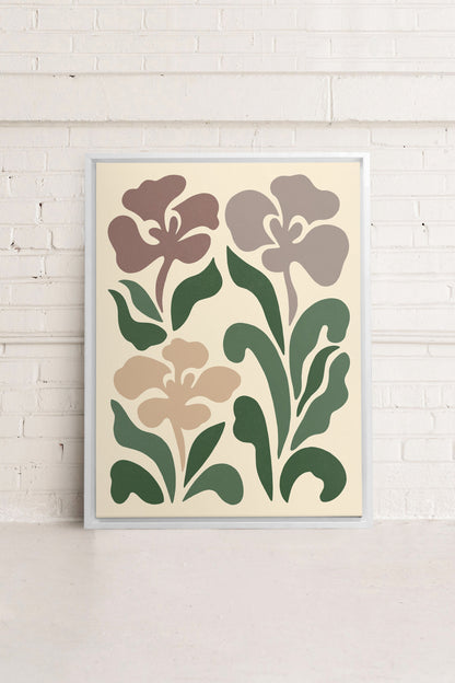 PÉTALES BEIGE, toile imprimée