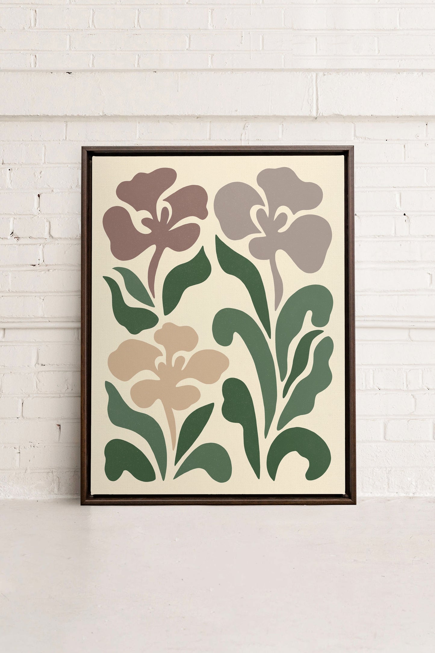PÉTALES BEIGE, toile imprimée