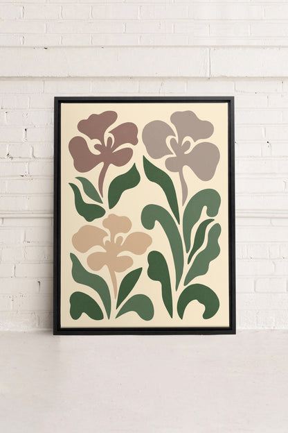 PÉTALES BEIGE, toile imprimée