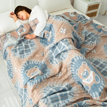 Cotton Four-layer Gauze Towel Blanket Air Conditioning Blanket Thin Duvet