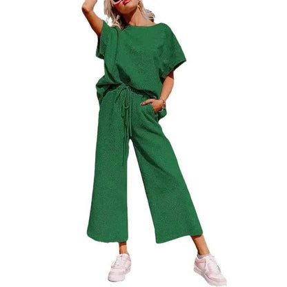 Coord fashion spring and summer 2 piece pant set women