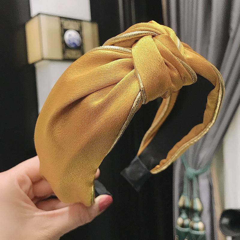 Bandeau turban à nœud supérieur pour femme
