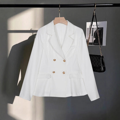 Women's High-End Double-Breasted Cropped Blazer