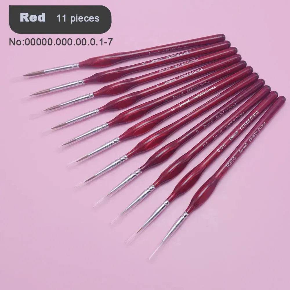 Gouache Oil Painting Watercolor Hand-painted Crochet Pen Paint Brush Miniature and Micro Detail Paint Brush, Triangular Grip Handles Art Brushes For  Acrylic Painting