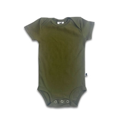 Baby Bamboo Onesie | Olive Rib