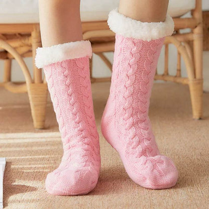 Winter Warm Knitted Plush Floor Socks Home Indoor Non-slip Carpet Socks For Men And Women