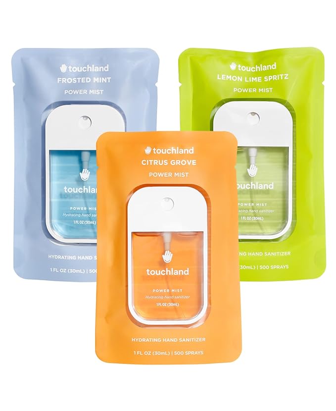 Touchland Power Mist Spray Désinfectant Hydratant pour les Mains, Lot de 3 Fresh, 90ml