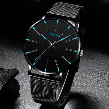 Montre à quartz avec bracelet en maille