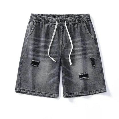 American Washed Make Old Ripped Denim Shorts Men Street Hip pop Fashion mens jean shorts