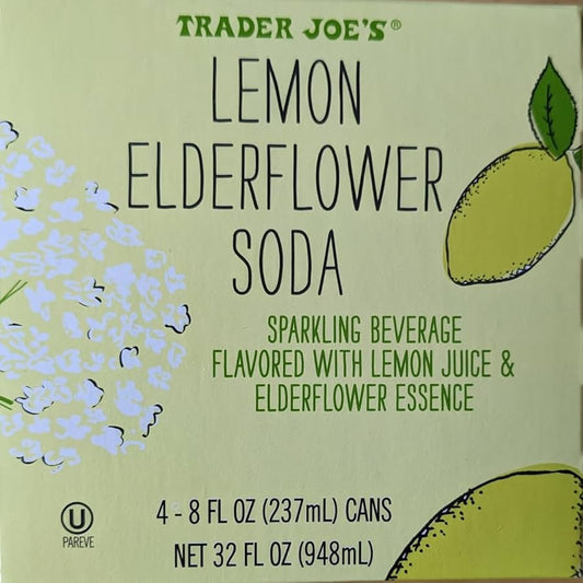 Soda au citron et à la fleur de sureau Trader Joe's, 948 ml