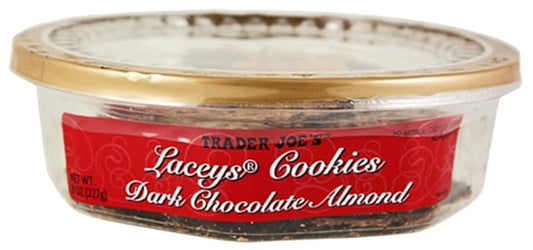 Biscuits Laceys de Trader Joe's, amandes enrobées de chocolat noir, 227 g