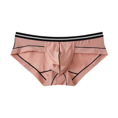 Ice Silk Men's Summer Breathable Solid Color Pouch Brief Underwear
