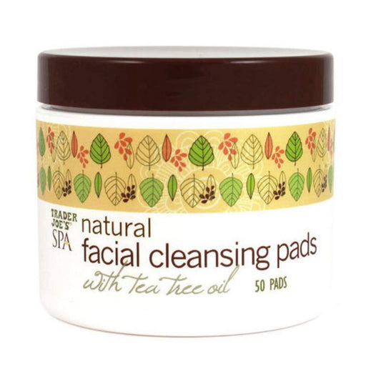 Lingettes nettoyantes naturelles pour le visage Trader Joe's Spa à l'huile d'arbre à thé, 50 pièces