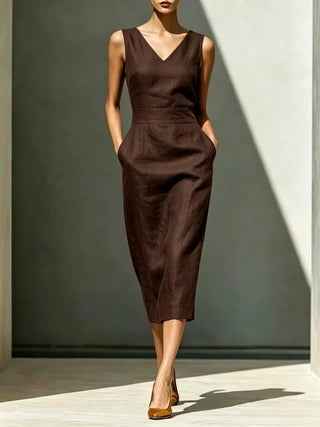 Women's Fashion Solid Color Dress – Elegant Casual Everyday Dress