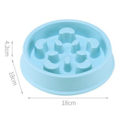 Pet Cat Dog Slow feeder Bowl Anti Choking Slow Feeding Puzzle Feeder