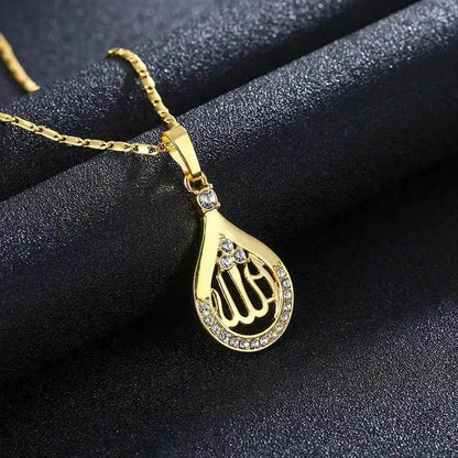 Collier créatif en cuivre en forme de goutte du Moyen-Orient pour femme