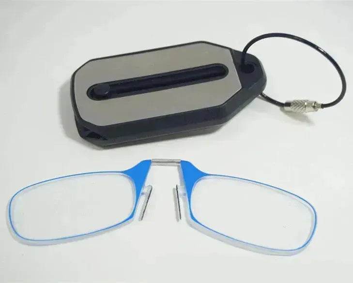 Mini Nose Clip On Portable Reading Glasses Men For Women Rimless Portable Magnifying Presbyopic Glasses Eyewear Ladies